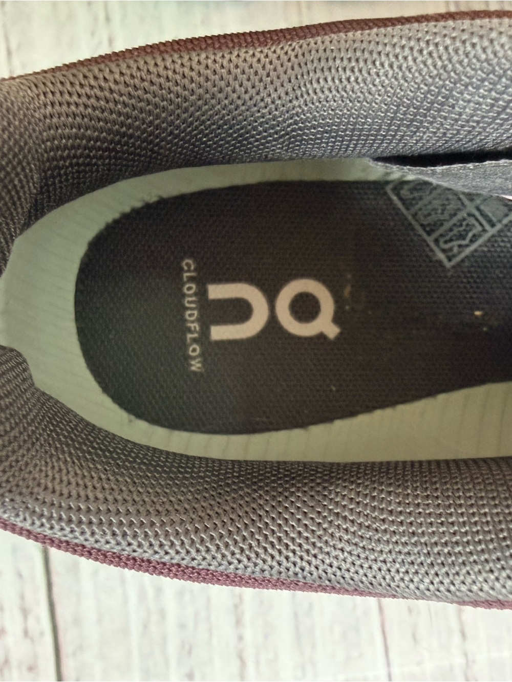On Running Women's Gradient Mint and Burgundy Athletic Shoes - Picture 8 of 12